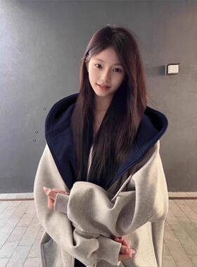 云朵绒复合薄款320g，厚款420g简约设计感卫衣女加绒加厚学生