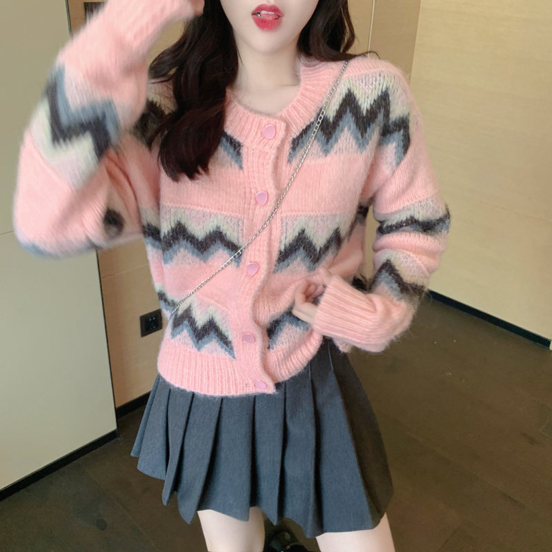 实拍实价 超柔亲肤毛衣外套针织开衫女秋冬软糯保暖上衣