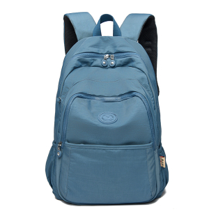 日常双肩包中号旅行男女休闲包学生书包防水尼龙旅游多兜布艺背包