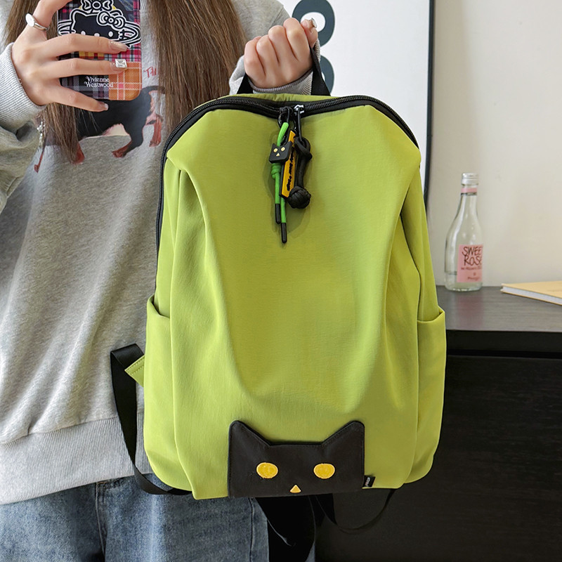 中号轻便女生双肩包校园初中生书包学生可爱猫耳朵背包休息旅游包