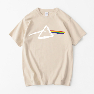 平克弗洛伊德 Pink floyd Dark side of the moonT恤短袖圆领夏季