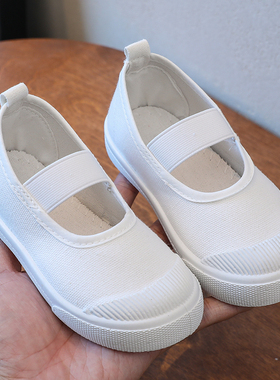 六一儿童节表演节目儿童帆布鞋男女童休闲鞋6.1校园小白鞋宝宝鞋