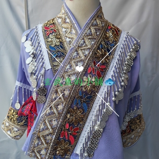 新款苗疆少女少数民族服装外套紫色外套旅拍摄影服饰写真上衣