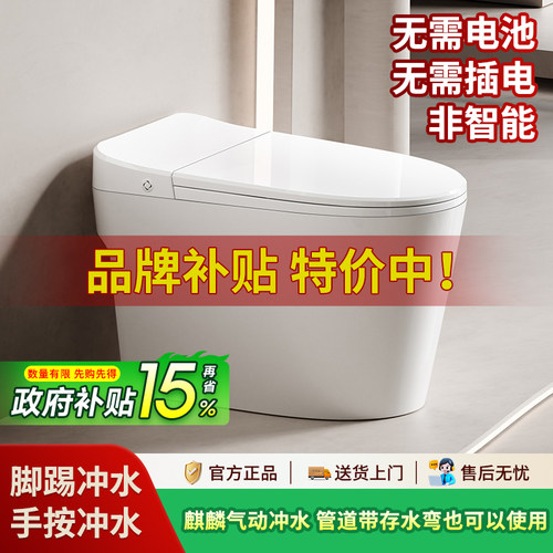 马桶无惧存水弯/移位直冲式离座