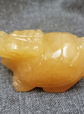 黄玉小龙龟摆件玉石龙龟手把件