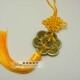 纯铜七赤钱六七八九十个乾隆铜钱挂件家居饰品工艺品摆件黄色红绳