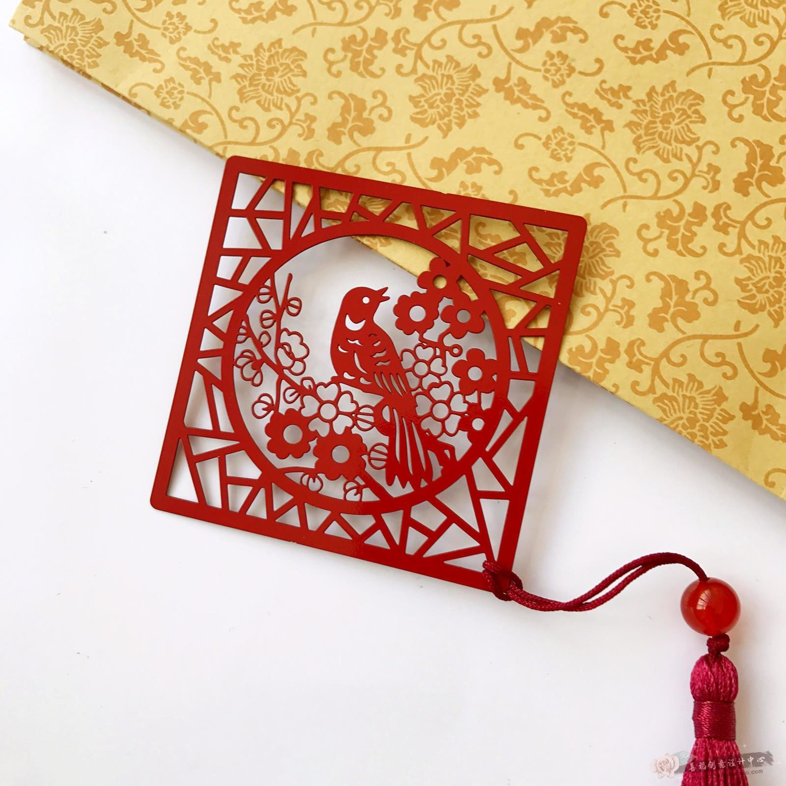 中国古风剪纸金属书签礼品