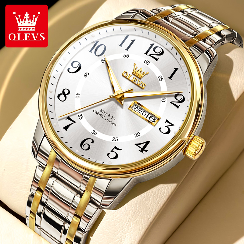 瑞士数字表盘商务男士石英表防水