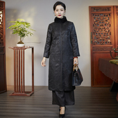 风衣复古旗袍大衣外套女 夹棉加厚大气中长款 华族经典 墨园雅集