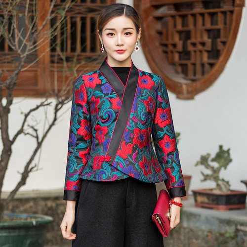 夹棉加厚改良时尚款旗袍上衣