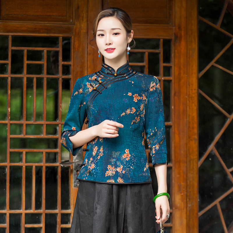 华族经典旗袍上衣新款日常