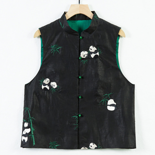 华族经典女马甲高级感超好看叠穿香云纱绣花新中式国风穿搭250628