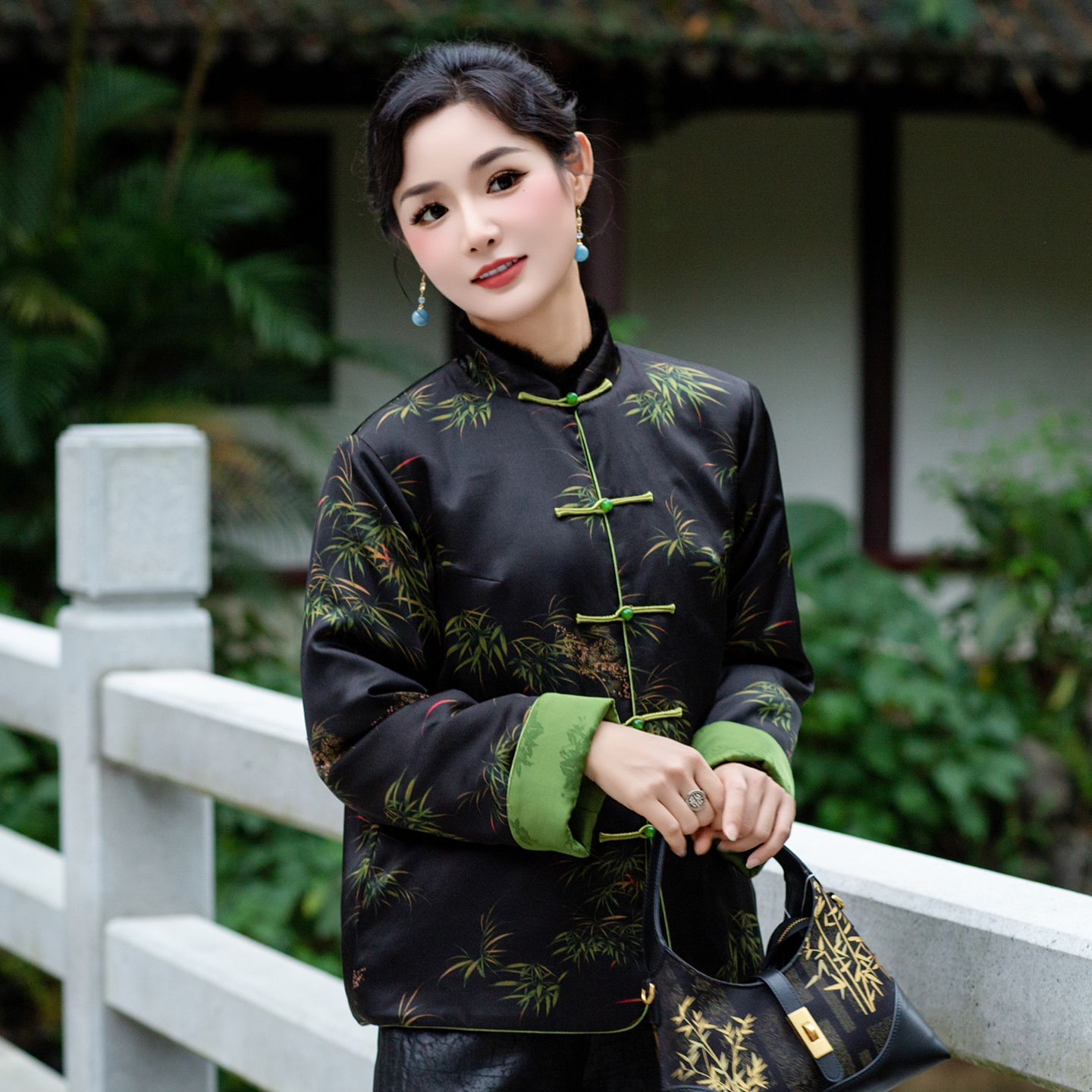 华族经典40姆米香云纱唐装双面穿