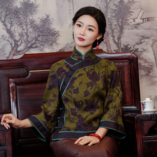 华族经典唐装中国风女装香云纱新中式上衣开襟高端减龄251134