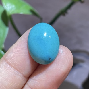 天然湖北原矿绿松石戒面裸石珠宝定制