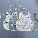 出口PU加大婴幼儿防水绑系带围嘴宝宝口水巾免洗饭兜男女小孩背心