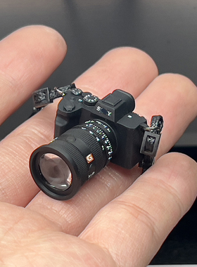 1/6 迷你镜头索尼模型相机模型微缩摆件适用于1:6大手人偶