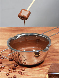 304不锈钢奶锅黄油巧克力隔水加热锅家用烘焙工具长柄隔热融化碗