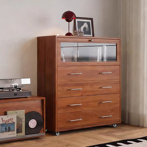 滑轮斗柜五斗柜可移动收纳柜