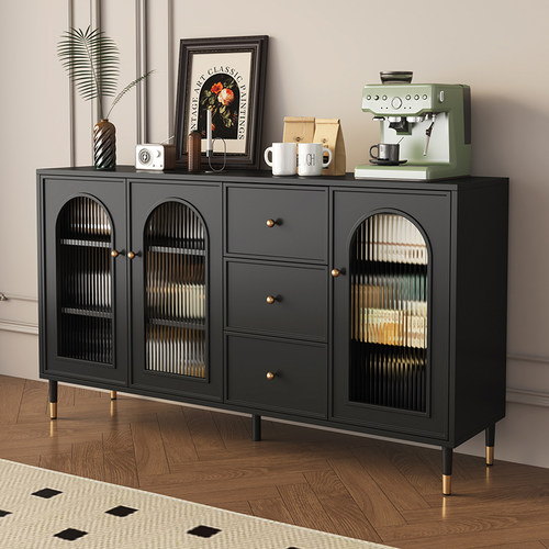 中古风餐边柜靠墙一体储物柜