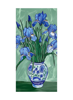 布纸有爱中古风花卉装饰画