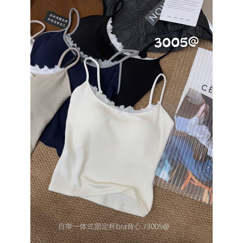 3005蕾丝花边吊带美背