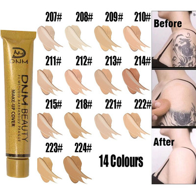 14Color Concealer Liquid Foundation Cream Cover Tattoo Acne