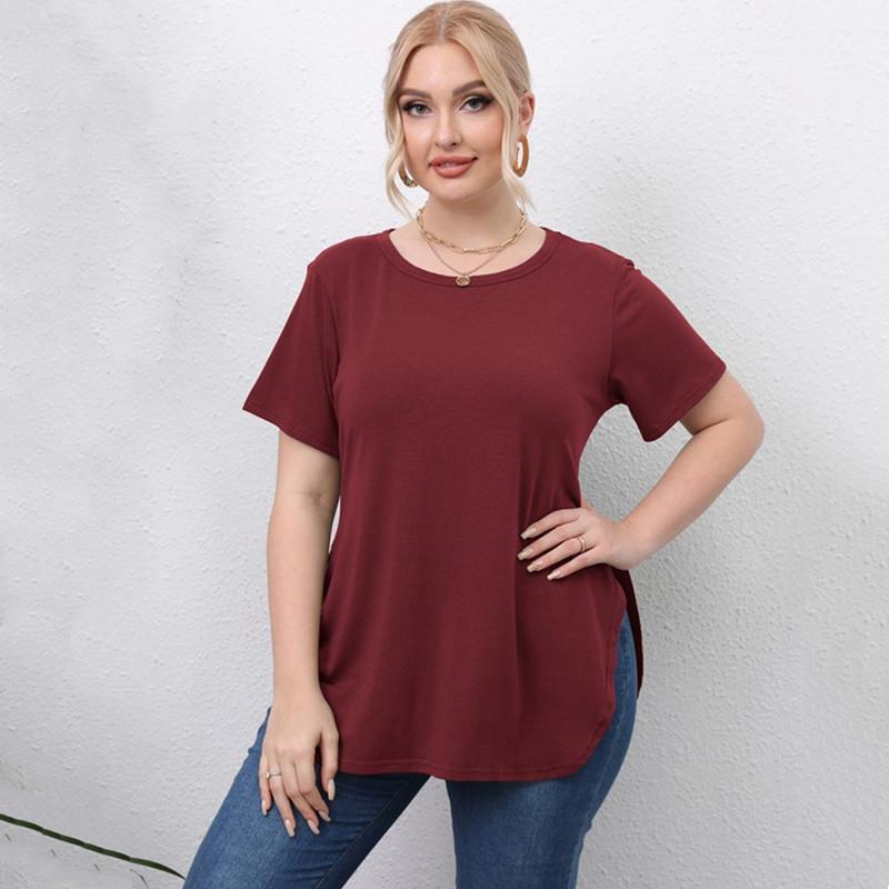 summer fat women T shirt ladies blouse tops plus size L-4XL