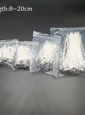 100Pcs/Set Low-Smoke Candle Wicks Cotton Core Waxed Wick 8/1