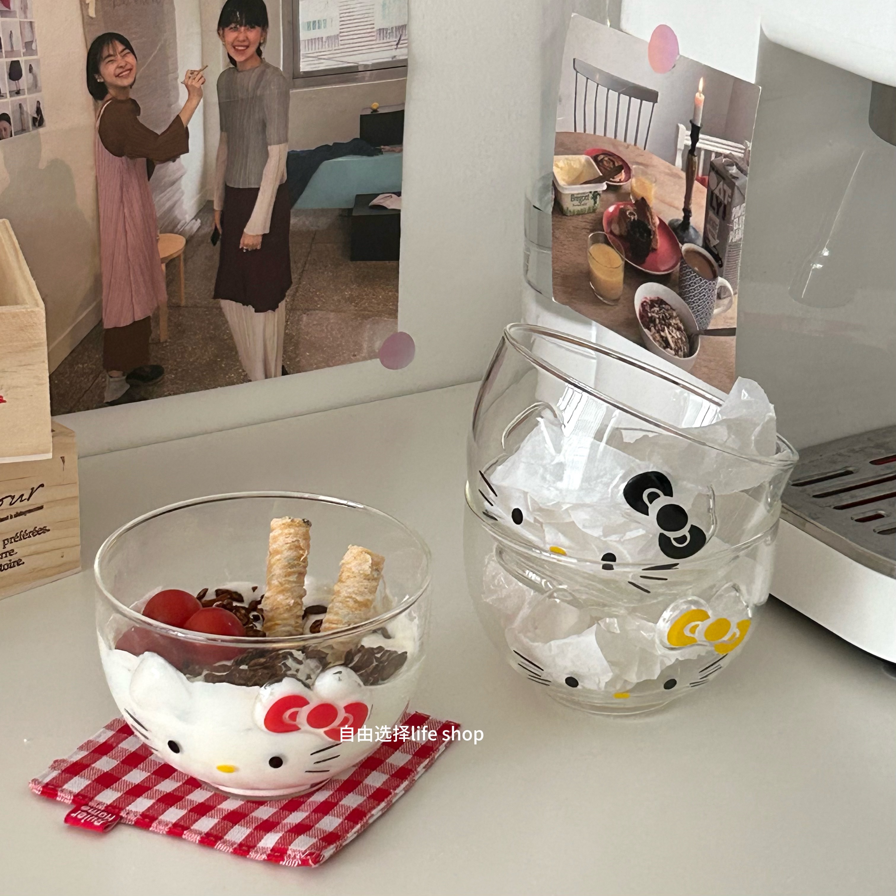 猫咪浅口沙拉轻食麦片碗早餐碗