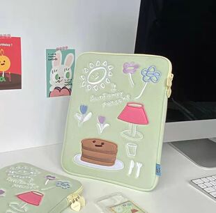 韩国Mazzzzy可爱卡通文件包13/15寸笔记本电脑平板包11ipad内胆包