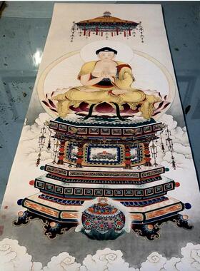 夏荆山 毗卢遮那佛像菩萨装饰画高清微喷复制品学习临摹装饰画稿