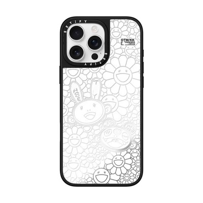 CASETiF联名村上隆线条公仔黑镜壳适用苹果17/16promax手新款iphone15plus保护套14防摔13情侣12磁吸