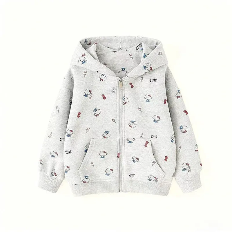 秋冬季时尚新款女童加绒外套连帽儿童2025上衣开衫洋气中大童卫衣