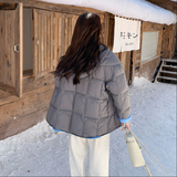 25冬现货2B227送针织帽撞色90羽绒服320P295K438，女装羽绒服，浙宝165