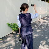 26春2B227马甲假两件裤子两件套508P175K280，女装大码女装，2B227
