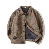 大码 外贸加绒加厚牛仔外套男保暖耐磨挡风冬季 男士 褂子牛仔衣夹克