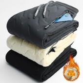 户外防风保暖羊羔绒休闲长裤 冬季 男士 羽绒棉裤 新款 加绒加厚雪地裤