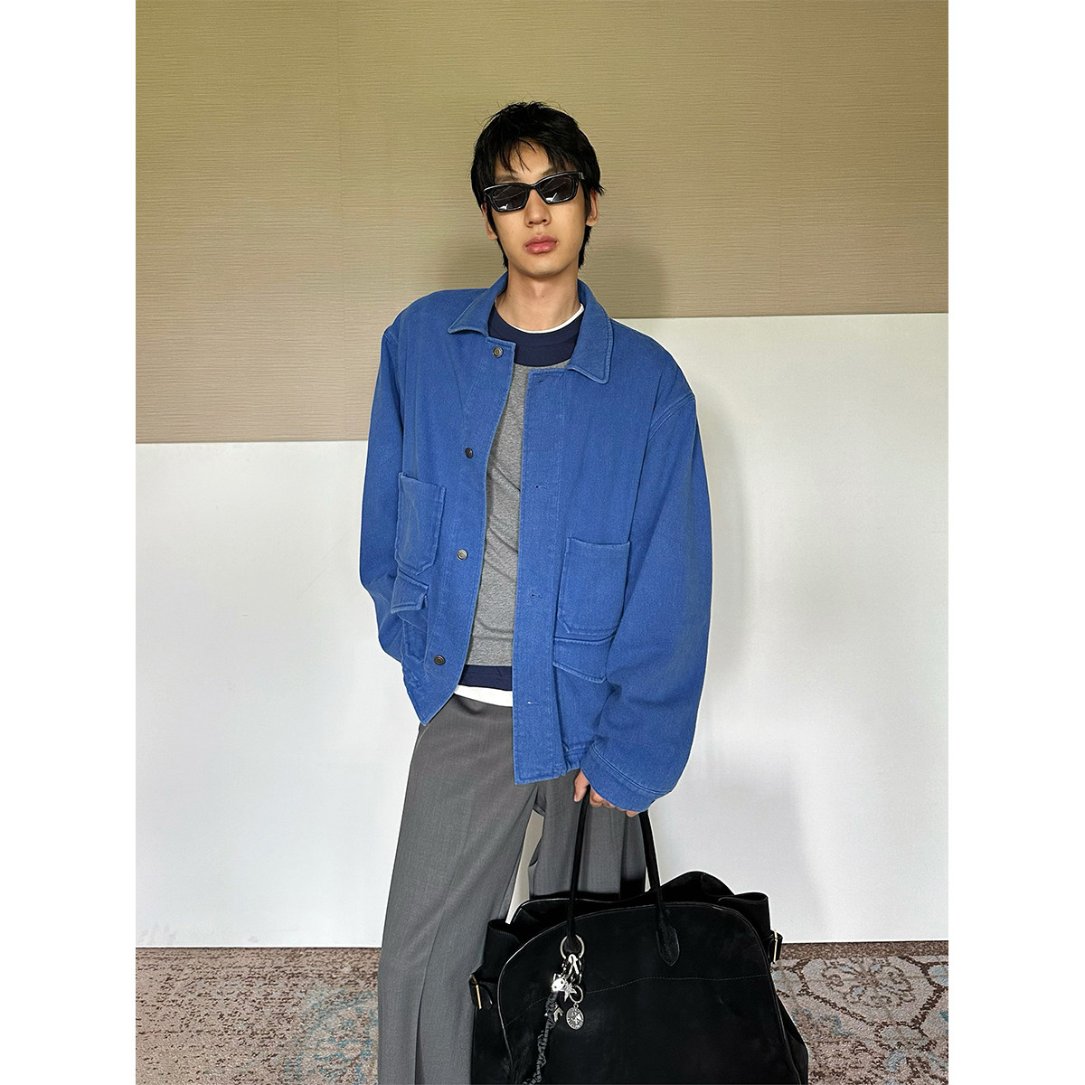 复古慵懒水洗做旧工装外套