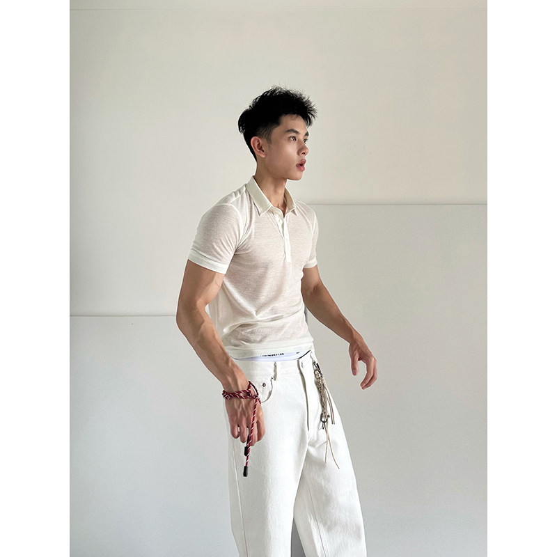 舒适棉质短袖修身polo衫TRENDYWU