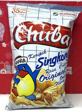 临期价 印尼进口Chuba香辣/原味波浪形木薯片125g煲剧膨化食品