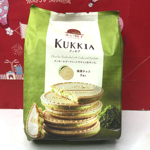 临期清仓 日本进口红帽子草莓/抹茶味巧克力夹心饼干零食糕点小吃