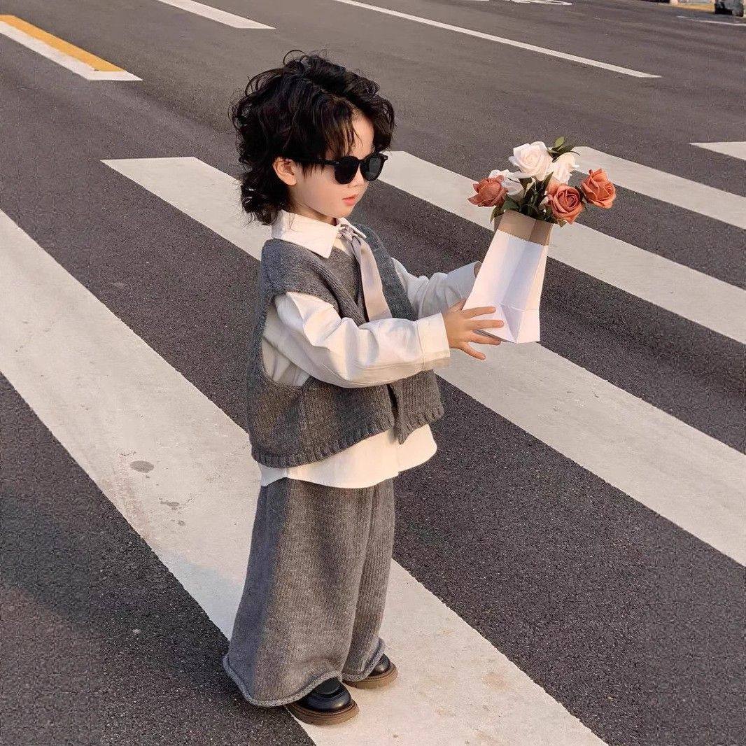 男童衬衫套装2025秋季新款韩版三件套洋气宝宝马甲百搭裤子衬衣潮,户外/登山/野营/旅行用品,作训外套/套装/野战套装,淘宝优惠券,粉丝福利购,淘宝优惠卷