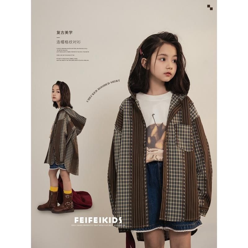 女童衬衫外套2025新款儿