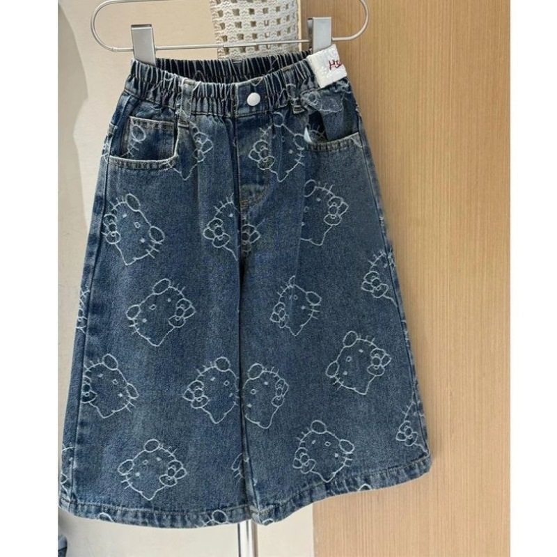 女童裤子儿童春季新款韩版洋气牛仔裤中小童洋气百搭休闲阔腿裤潮,童装/婴儿装/亲子装,儿童牛仔裤,淘宝优惠券,粉丝福利购,淘宝优惠卷