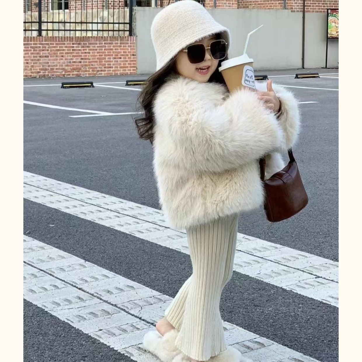 新女童加绒加厚外套新中式秋冬