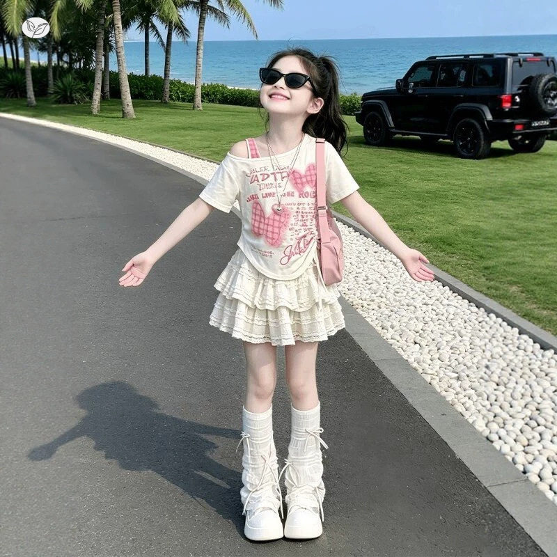 女童夏装甜美套装2026新款中大童