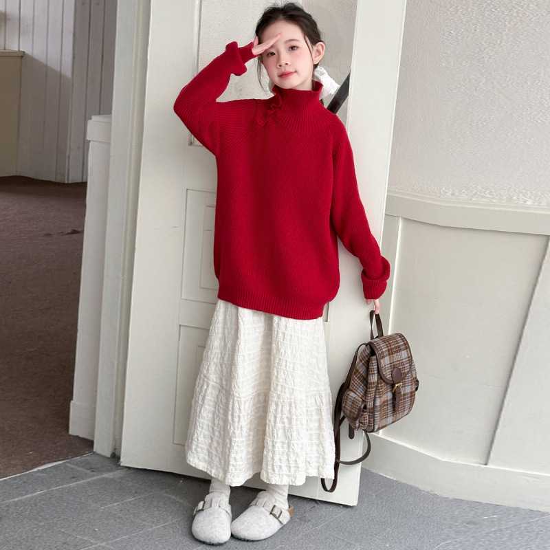 女童拜年服毛衣冬装2026新款儿童
