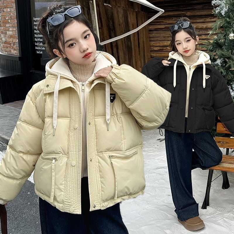 女童冬装棉服加厚新款中大童洋气