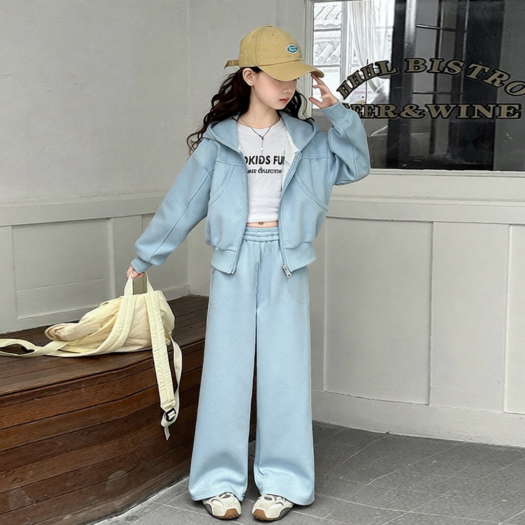 女童洋气春秋套装休闲运动两件套